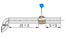 高溫渦街流量計(jì)直管段安裝要求示意圖四